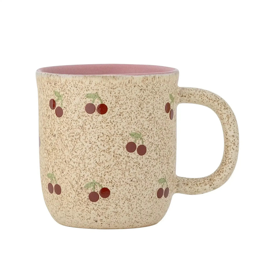 Bloomingville Mini Cherry Becher aus Keramik in Rosa, 170 ml - Bild 1
