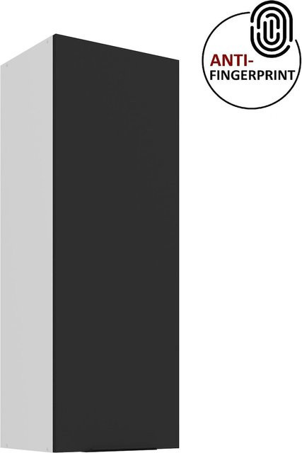 ARIA Hängeschrank Schwarz Matt mit Anti Fingerprint Oberfläche, Höhe: 40 cm, Breite: 90 cm - Bild 1