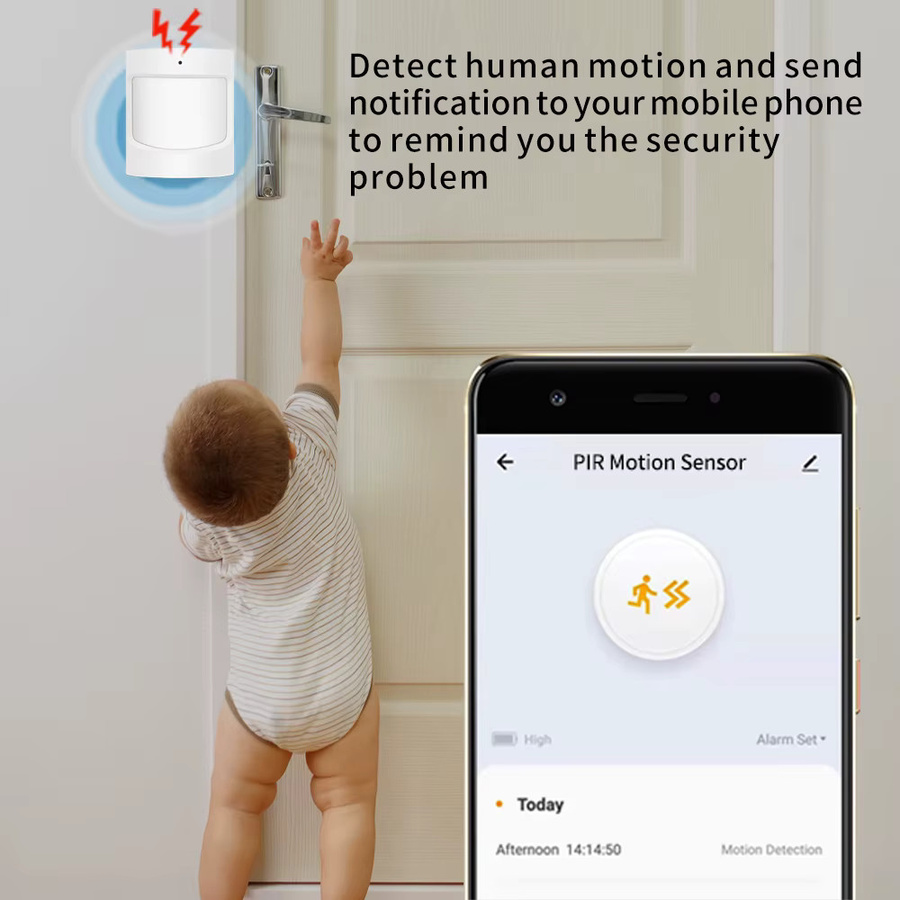 Lincukoo Smart PIR-Bewegungssensor ZigBee-Detektor in Weiß für Heimsicherheit und drahtlose Beleuchtungssteuerung mit MQTT Home Assistant und EWELINK Unterstützung - Bild 3
