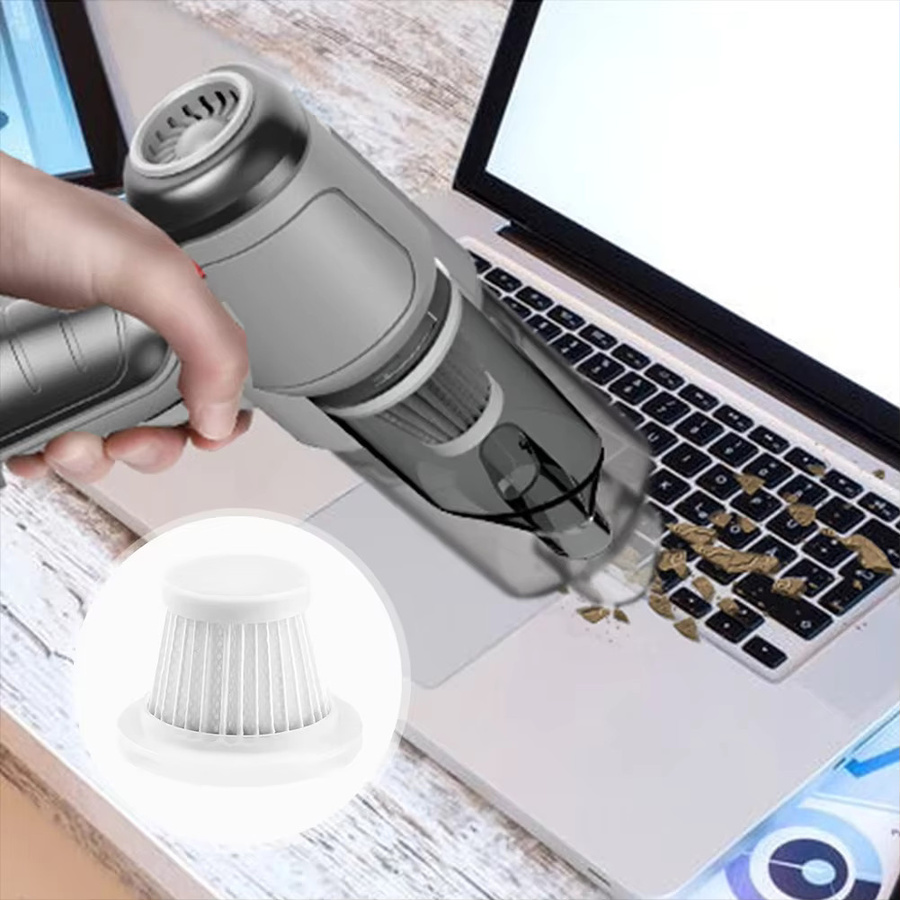 VAKIND 5er Set Waschbare HEPA Ersatzfilter für tragbare Handstaubsauger in Weiß - Bild 3