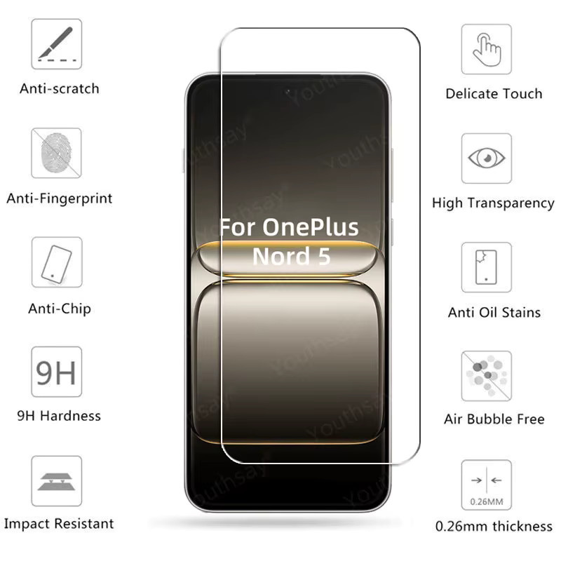 6in1 Schutzset für OnePlus Nord 5 mit gehärtetem Glas Displayfolie und Kameraschutz in Transparent - Bild 2