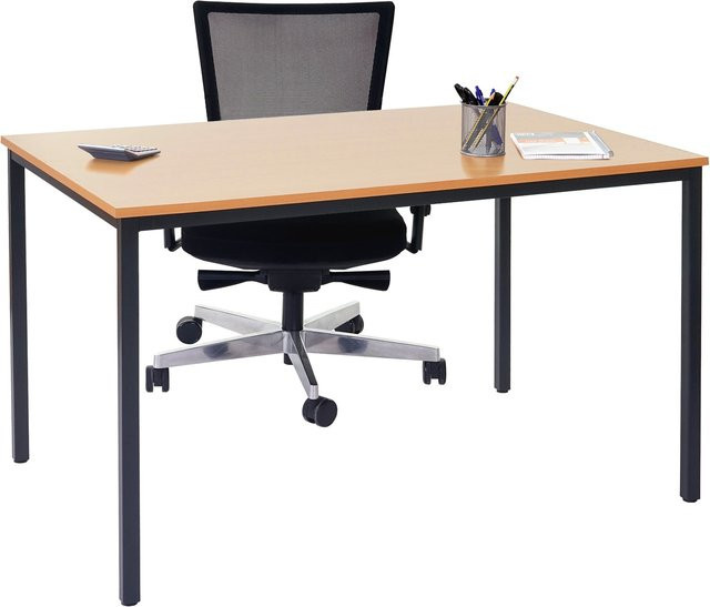 Schreibtisch Petrila von MCW als Konferenz- und Bürotisch in Braun, B/T: 120 x 80 cm, höhenverstellbar aus MDF - Bild 1