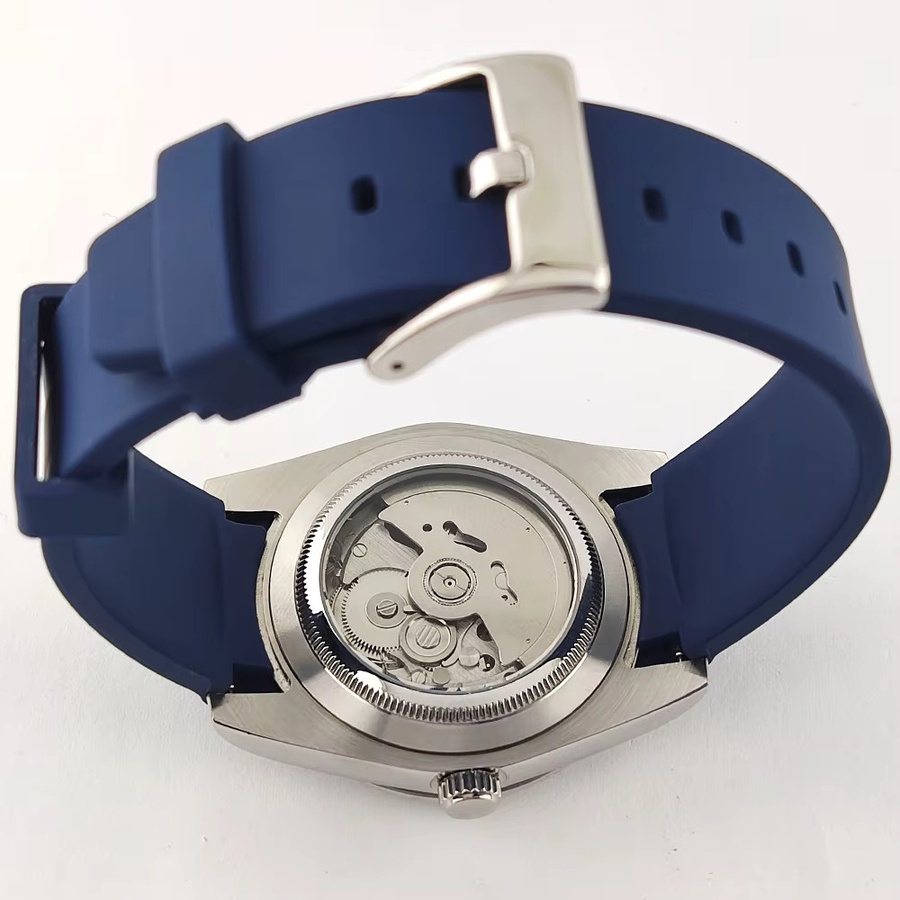 OUMASHI Armbanduhr Automatik, Edelstahl, Blau, Saphirglas, 39 mm, Herren - Bild 4