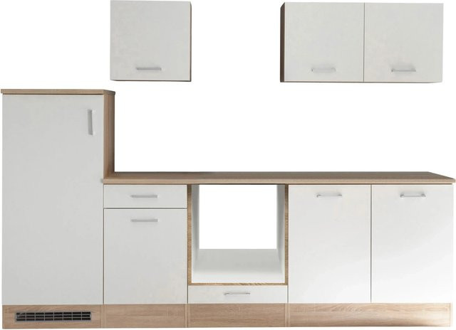 Respekta Küchenzeile Petunia LBKB270ENWP in Weiß mit Schränken und Schubladen, Breite: 270 cm - Bild 1