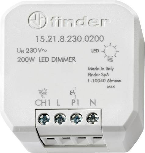 Finder Elektronischer Unterputz Dimmer für LED 200 W Hellgrau 15.21.8.230.0200 - Bild 1