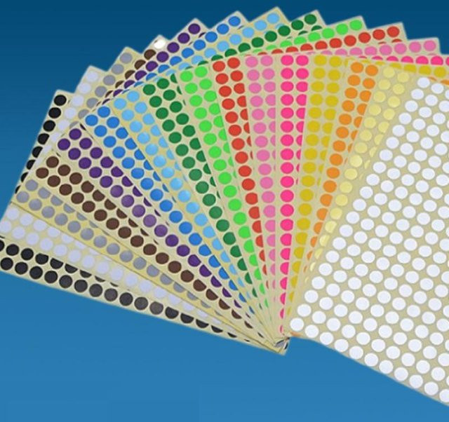 Binchi Outdoor Product Selbstklebende Punktaufkleber in 16 Farben für Lebensmittelbehälter und Scrapbooks - Bild 1