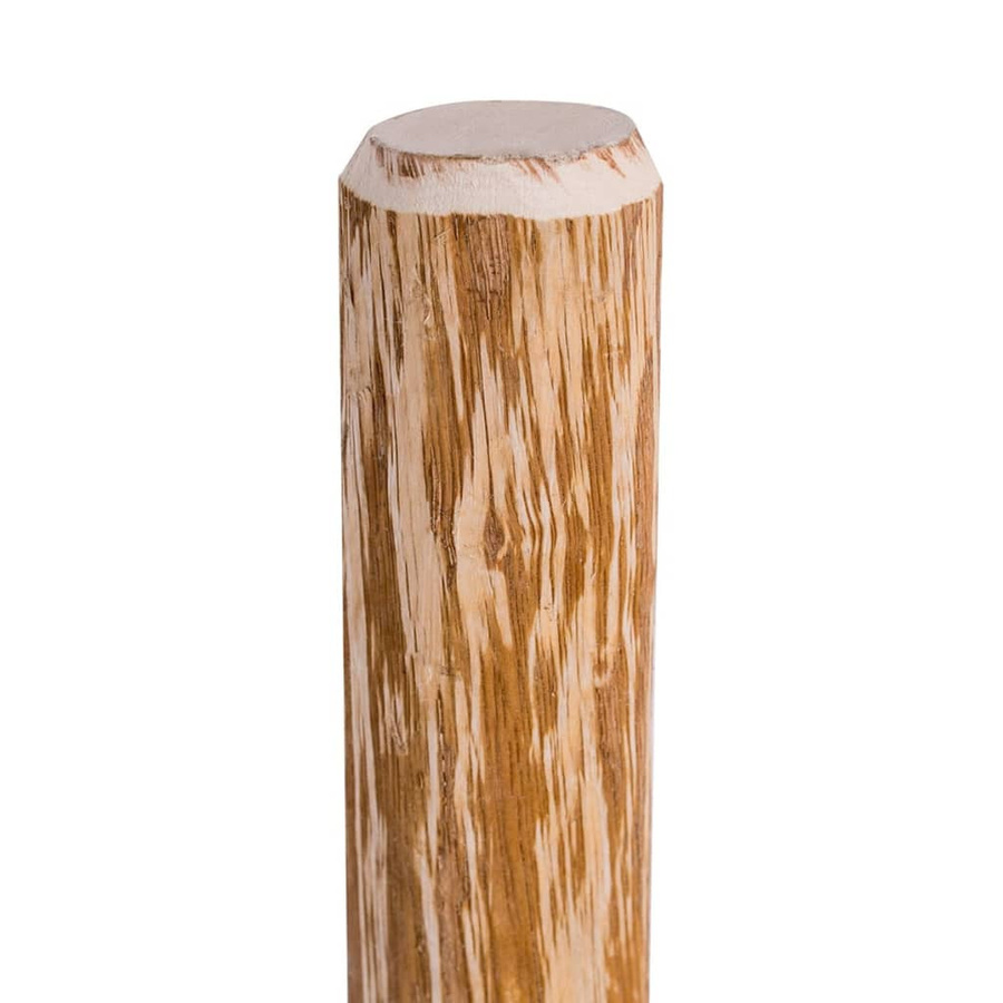 vidaXL Zaunpfosten aus Haselholz mit Spitzen Enden, 4 Stück, Braun, Höhe: 90 cm - Bild 2