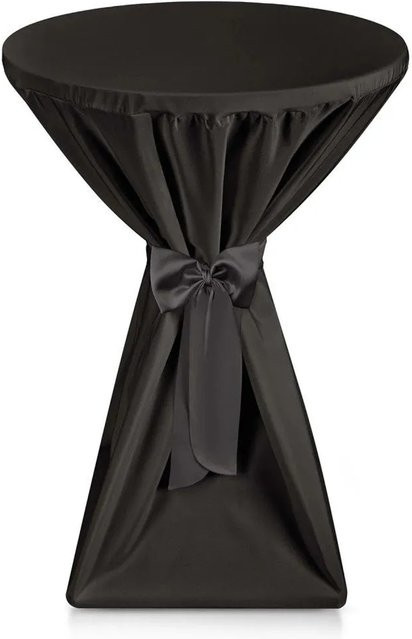 Beautissu Premium Stehtischhusse in Schwarz mit Durchmesser 70 cm - Bild 1
