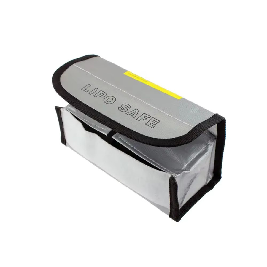 HawkSpeed Lipo Batterie Sicherheits Tasche in Grau, wasserdicht und feuerfest, B/T/H: 185 x 75 x 60 mm, explosionsgeschützt für RC FPV Renn Drohnen - Bild 2