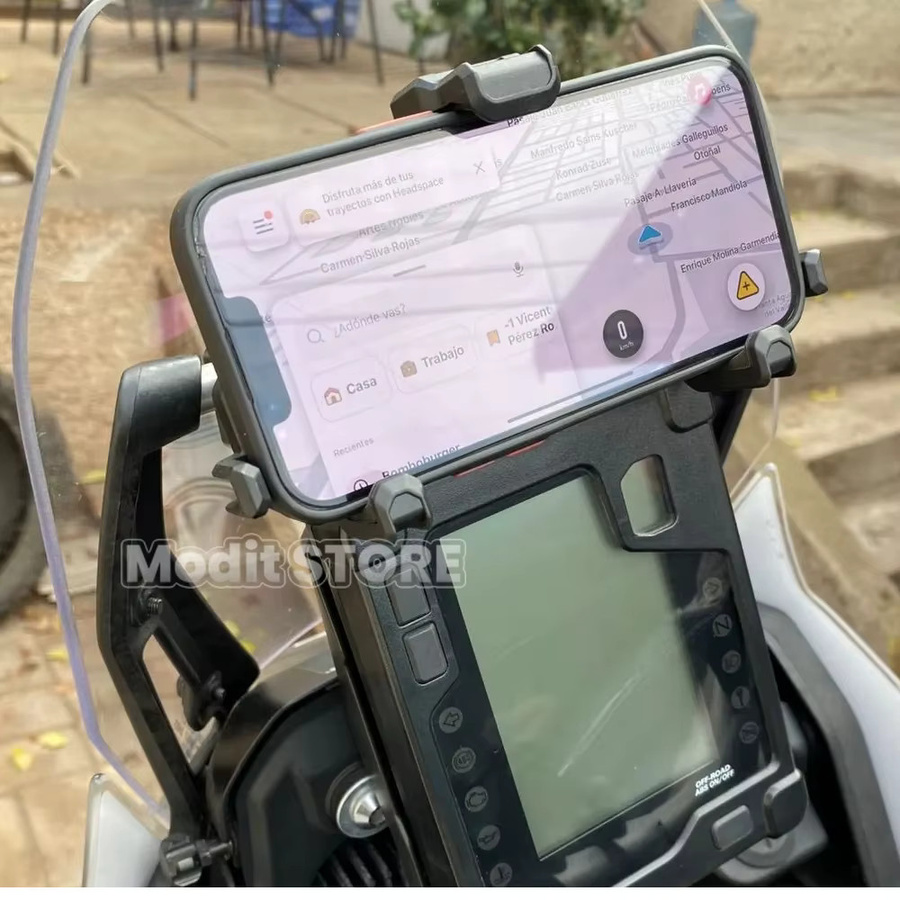MODIT-HC GPS Navigation und Handy Halterung mit Stoßdämpfung für Voge DS800X Rally, Schwarz - Bild 3