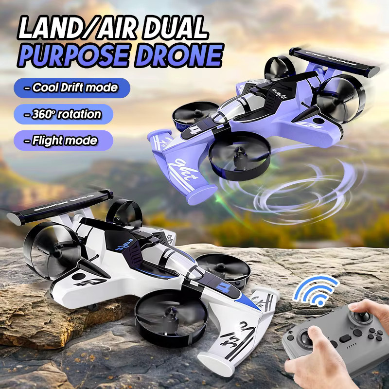 CONUSEA CZ04 Land-Air Dual-Use Quadrocopter Drifting Toy Car, 2 in 1 RC Drone Modell, Fernbedienung, Flugzeug - Bild 3