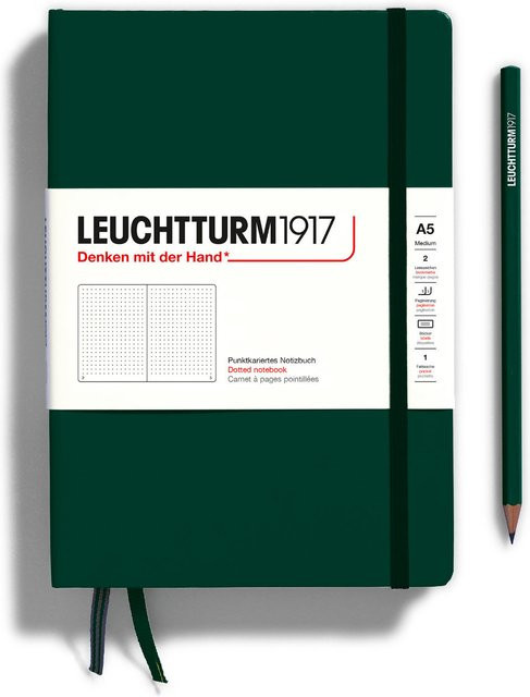 LEUCHTTURM1917 Notizbuch Medium Hardcover A5 gepunktet Forest Green - Bild 1