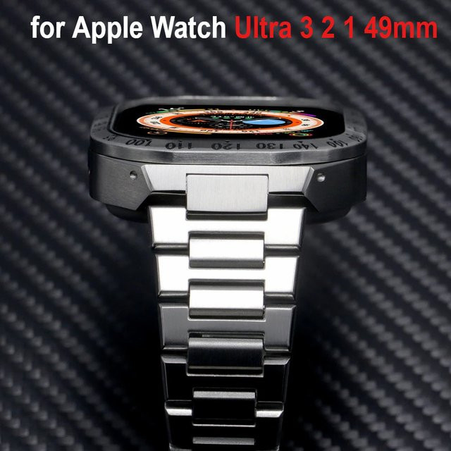 FancyWrist Umbau-Mod-Kit Metallgehäuse für Apple Watch, Edelstahl, Silber - Bild 1
