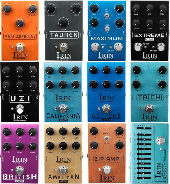 IRIN E-Gitarre Effektpedal mit Overdrive, Distortion und Delay - Bild 1