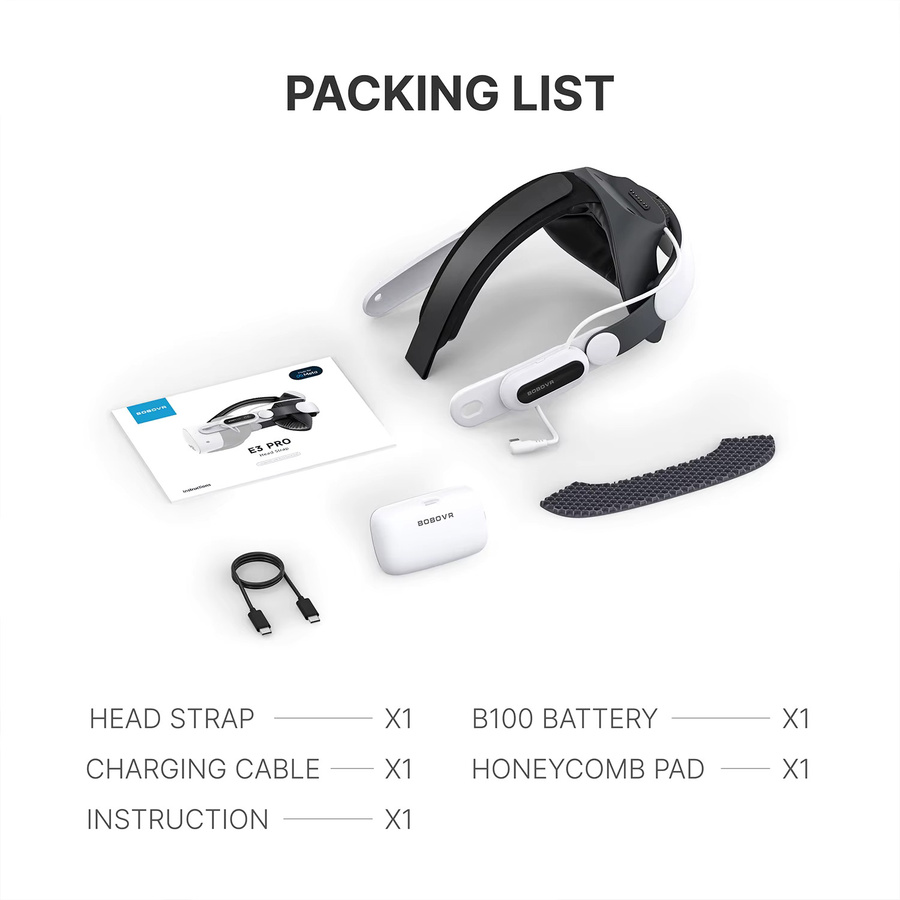 BOBOVR E3 Pro Batteriegurt kompatibel mit Meta Quest 3 und 3S für erweiterte Spielzeit und verbessertes VR-Erlebnis - Bild 5