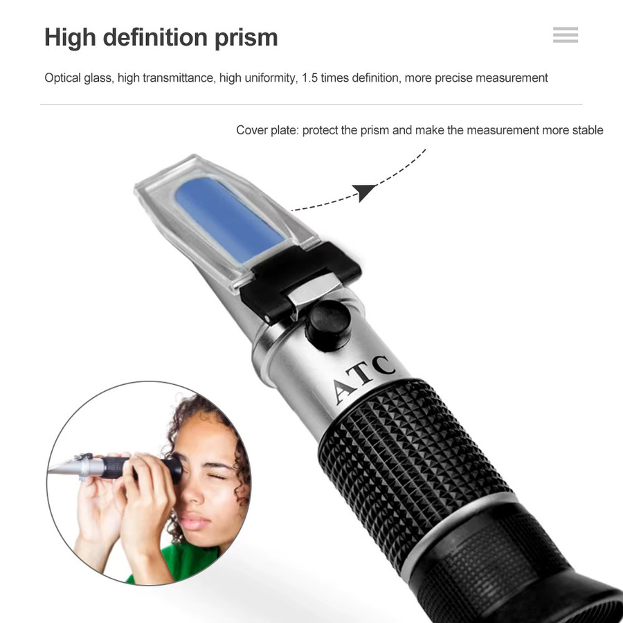 JUANJUAN 4-in-1 Refraktometer für Frostschutzmittel, Glykol, Adblue und Batterieflüssigkeit aus Glas - Bild 3