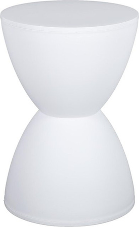 Moderner runder Hocker in Weiß von TOMTOP JMS, zylindrischer Beistelltisch aus Kunststoff, Höhe: 43 cm