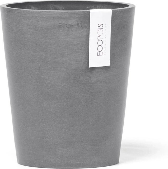 Ecopots Pflanztopf Morinda in Grau aus recyceltem Kunststoff mit skandinavischem Design, Breite: 17 cm, Höhe: 19,2 cm, Tiefe: 19,2 cm - Bild 1
