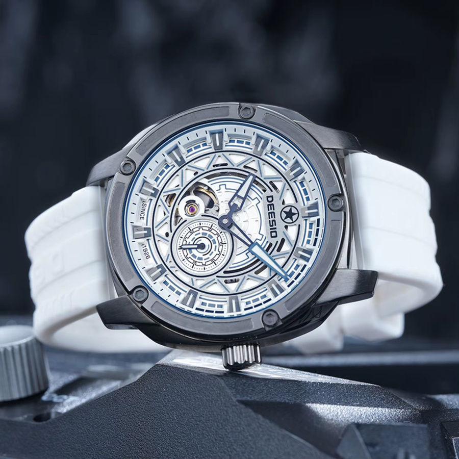 Deesio Armbanduhr, Automatik, Edelstahl, Silber, Herren - Bild 2