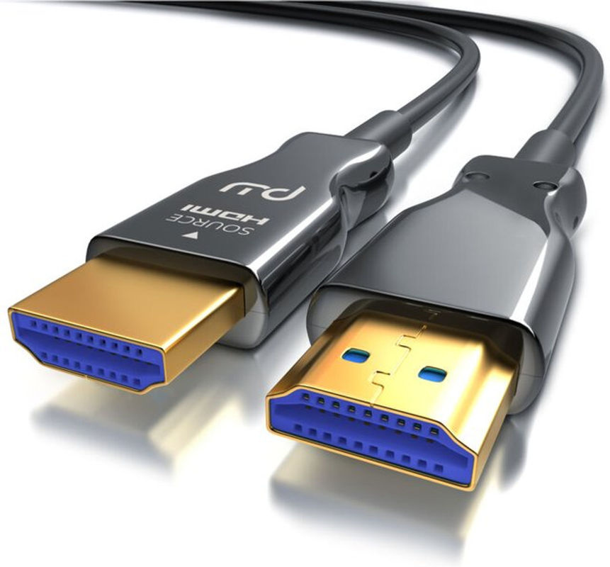 Primewire HDMI 2.0b Glasfaser Kabel in Schwarz mit 4K 60Hz, HDR, 3D, ARC, CEC und HDCP 2.2, Länge: 20 m - Bild 2