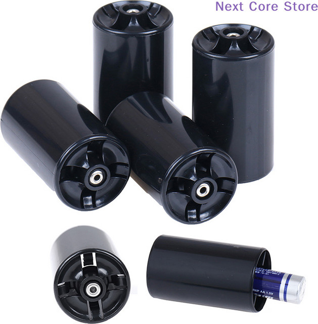 eelhoe AA-zu-D-Batteriekonverter-Adapter Set, 4 Stück Batteriehalter und Batteriegehäuse, Schwarz - Bild 1