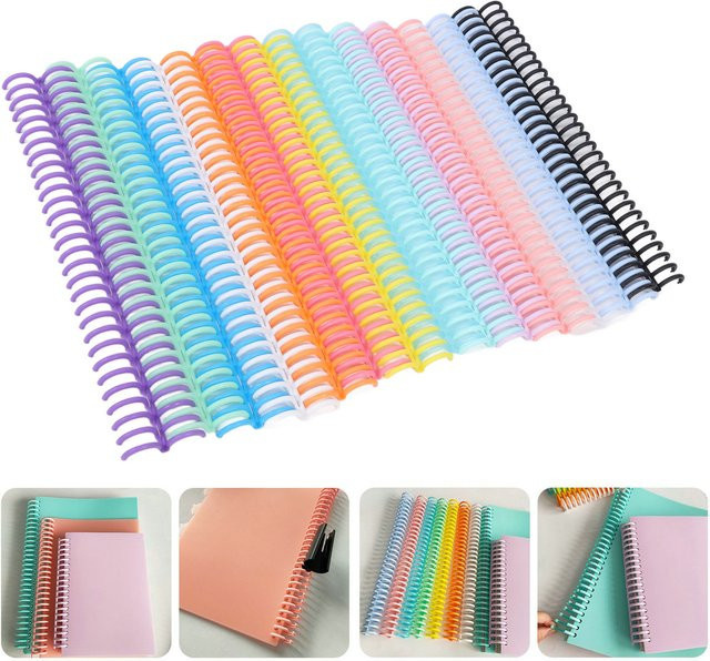 14 Stück Kunststoff-Ringbindungen in Multicolour mit 30 Löchern für DIY-Notizbücher und Alben, Kapazität bis 150 Blatt - Bild 1