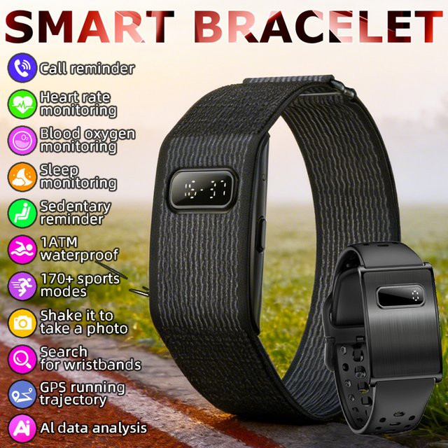 LIGE Smartwatch mit Herzfrequenzmessung, GPS-Sporttracker und KI-Datenanalyse in Schwarz - Bild 1