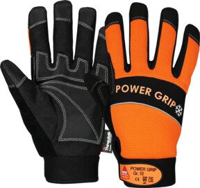 Hase Kälteschutzhandschuhe Power Grip Winter in Orange, Größe 9 mit Spandex-Anteil - Bild 1