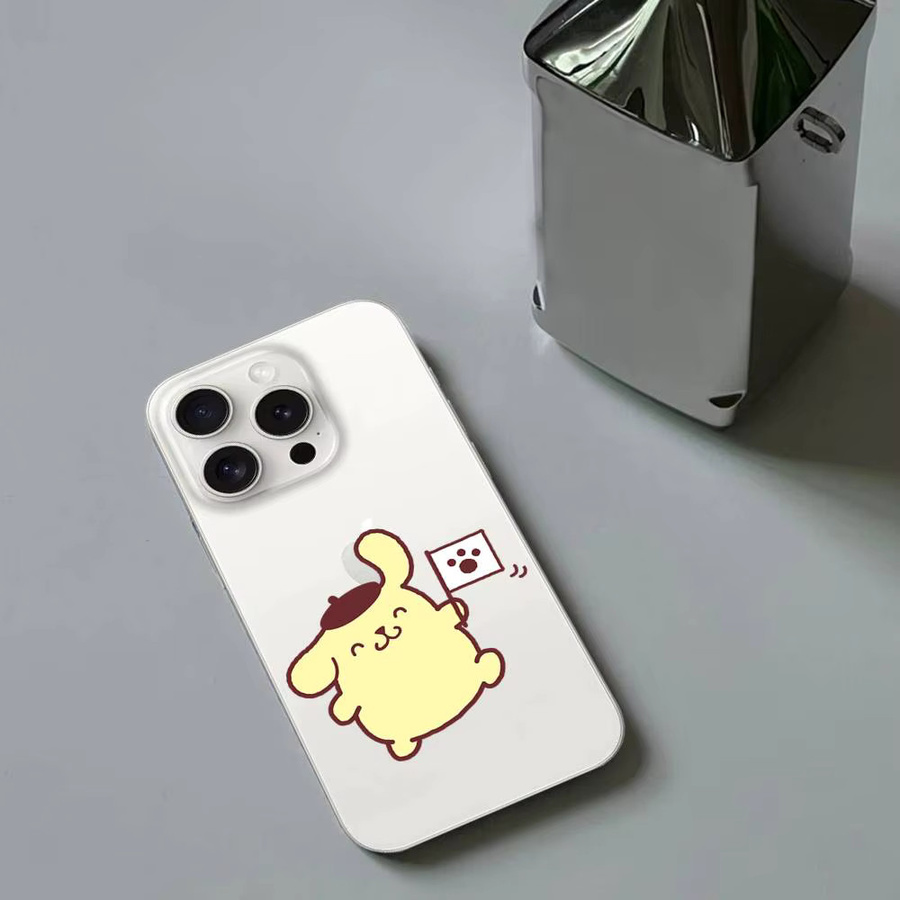 P-Pom Pom Purin Handyhülle für Apple iPhone 11 bis 17 Pro Max, transparente weiche Schutzhülle - Bild 4