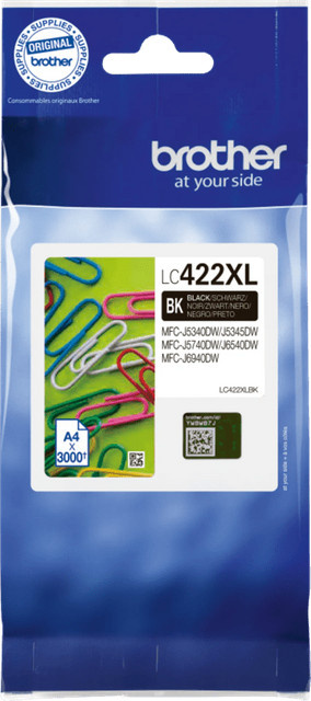Original Brother Tintenpatrone LC-422XLBK Schwarz für Inkjet-Drucker - Bild 3