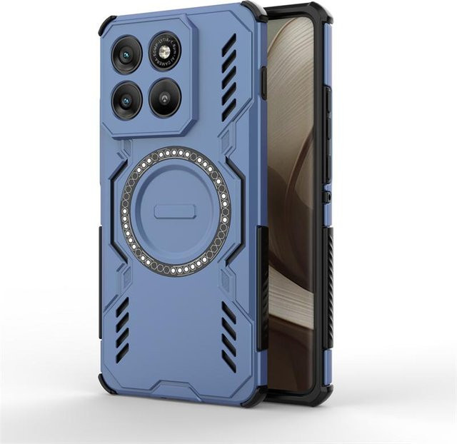 Stoßfeste Magnet-Schutzhülle für Motorola Edge 70 mit kabellosem Laden, Blau - Bild 1