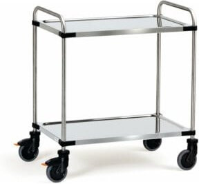 Fetra Edelstahlwagen 5036 in Silber mit TPE-Reifen und 120 kg Tragkraft - Bild 1