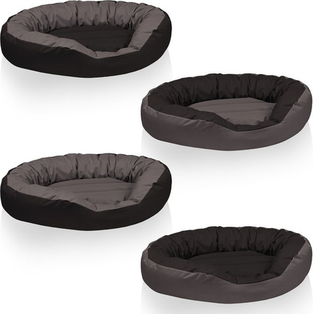 BedDog Hundebett SUNNY 4in1 Hundekissen einfarbig mit waschbarem Bezug und Rand