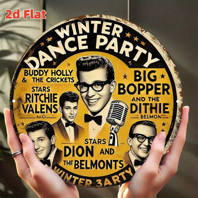 CIFbuy Vintage Dance Party Metallschild aus Aluminium in Multicolour für Wanddekoration - Bild 1