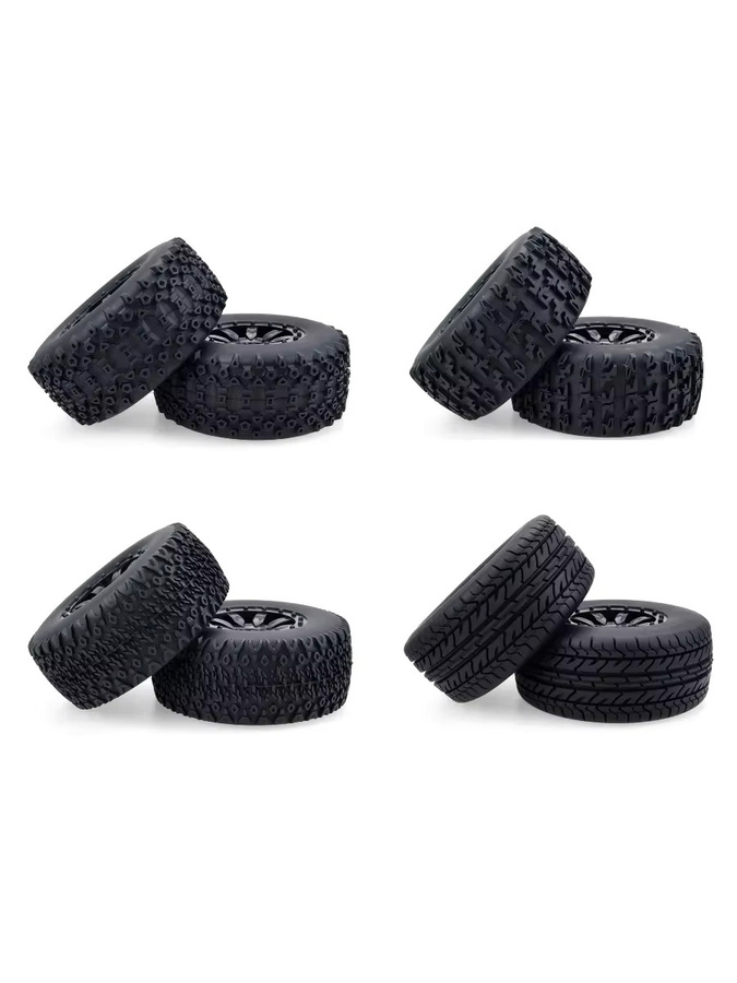 NeebRC Reifen für 1/10 RC Auto, 4-teiliges Set, Gummi, Schwarz - Bild 3