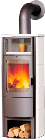 Hark Opera B Grande Kaminofen aus Keramik in Cremeweiß mit 5 kW Leistung und Automatik - Bild 3