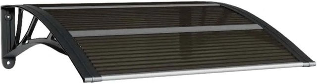 vidaXL Türvordach aus Polycarbonat in Schwarz, B/H: 80 x 75 cm - Bild 1