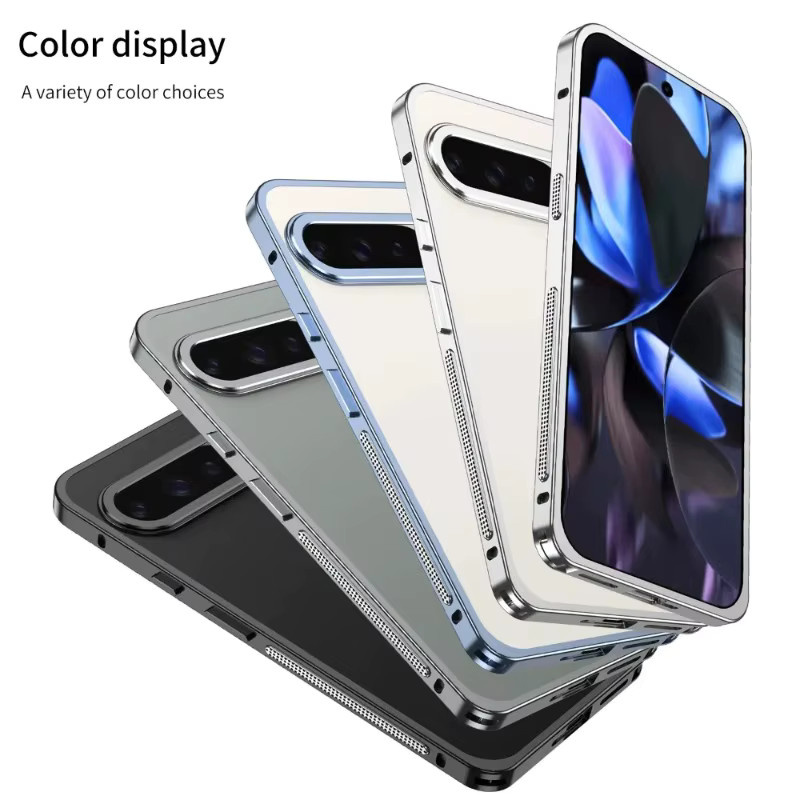 Stoßfeste Metallhülle aus matter Aluminiumlegierung für Google Pixel 9 und Pixel 10 Pro XL in Schwarz mit Wärmeableitung - Bild 2