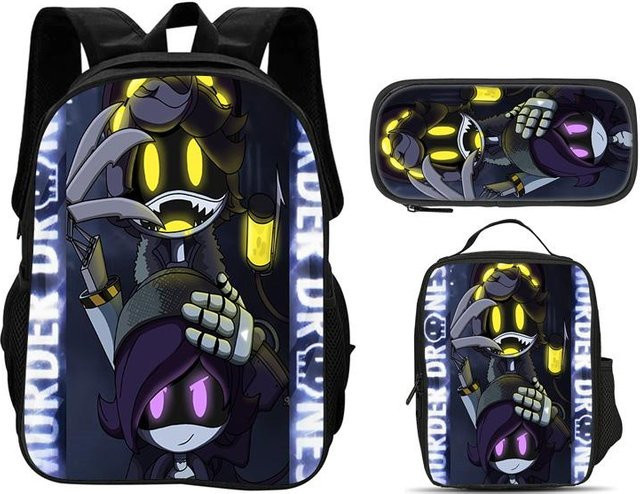 Fancy Style Studio Mord-Drohnen 3er Set mit Rucksack, Federmäppchen und Eisbeutel in Multicolour - Bild 1