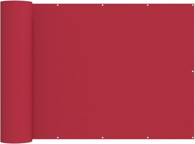 vidaXL Balkon Sichtschutz aus Polyester mit PU-Beschichtung in Rot, Höhe: 150 cm, Breite: 700 cm - Bild 1