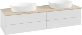V&B Waschtischunterschrank Antao ohne Frontstruktur in Weiß lackiert B/T: 160 x 50 cm - Bild 1