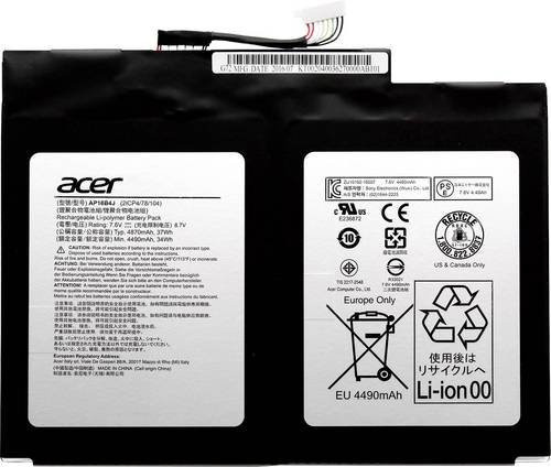 Acer Notebook-Akku KT.00204.003 in Schwarz mit 7.6V und 4870 mAh - Bild 1