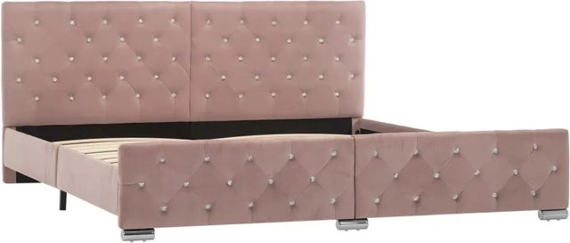 vidaXL Bettgestell aus Samt in Rosa mit Schubladen, B/T/H: 180 x 200 x 186 cm - Bild 1