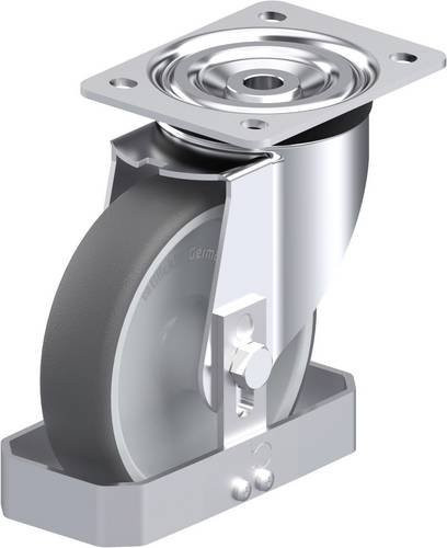 Blickle L-PATH 160G-FS Stahlblech-Lenkrolle in Grau mit 160 mm Rad-Durchmesser und 400 kg Tragfähigkeit - Bild 1