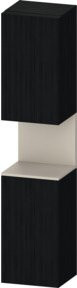 Duravit Hochschrank Qatego in Eiche Schwarz mit Glastüren und LED-Beleuchtung, B: 40 cm, T: 36 cm, H: 176 cm - Bild 1