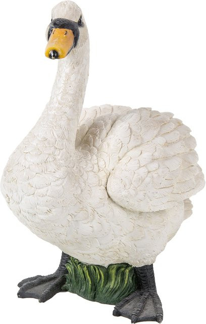 Stehender Schwan Mittelgroß von HotAnt in Weiß aus Polystone - Bild 1