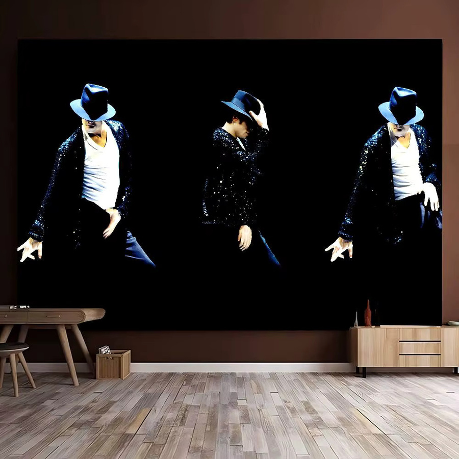 Mesuca Fotohintergrund Kinder Weihnachtskamin mit Michael Jackson Thriller Motiv - Bild 1