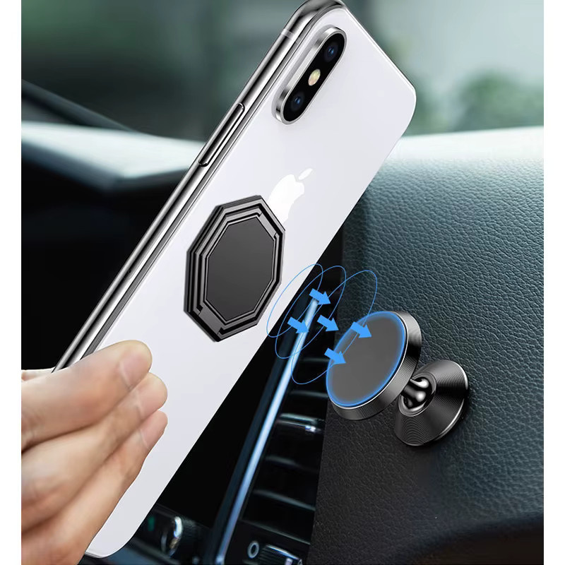 Faltbarer Handy-Ständer aus Metall in Gold mit Multi-Winkel-Einstellung und Ringhalterung für den Desktop - Bild 4