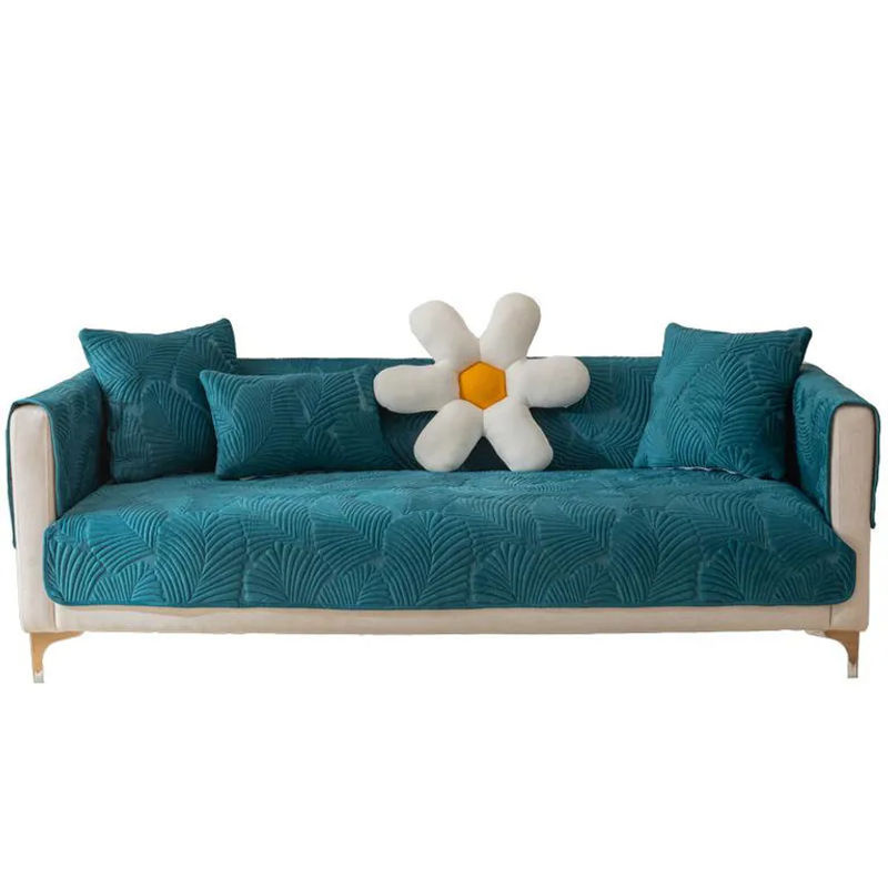 FebEr Jacquard-Sofabezug in Gelb, rutschfeste Decke aus Baumwolle und Polyester, Breite: 70 cm, Länge: 120 cm - Bild 4