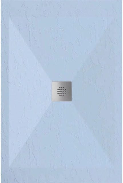 Dexa Mirlo Duschwanne aus Mineralguss Extra Flach, Grau, B/T: 90 x 90 cm - Bild 1